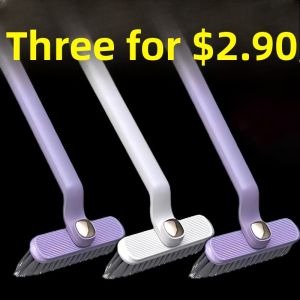 Rotatable Handle Multi-Purpose Gap Cleaning Brush for Kitchen Bathroom Floor Scrubbing Home Use Plastic Handle Crevice Brush
