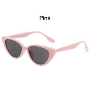 【Ready Stock】Fashionable Pink Cat Eyes Retro High-end Glasses Internet Celebrity Photo Sunglasses