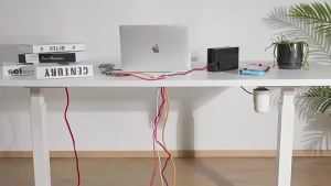1PC Kênh Sắp Xếp Cáp Trên Bàn Làm Việc Khay Quản Lý Cáp PVC Không Cần Khoan Dưới Bàn Phụ Kiện Để Bảo Vệ Cáp