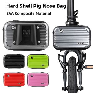 Portable Storage Bag with Pig Nose Clip Hard Shell for Folding Bicycles