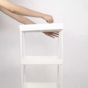 Rak Susun Serbaguna 4 Tingkat Dengan Roda Bahan Plastik Rak Dapur Roda Portable CF C802