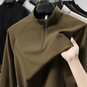 TUCANO | Luxury Partial Zip Polo Shirt for Men Long Sleeve