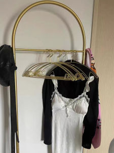 Space Saving Metal Clothes Hanger Home Use Seamless Half round Shape Sweater Drying No Puffing Rose Gold Color Personalized Hanger