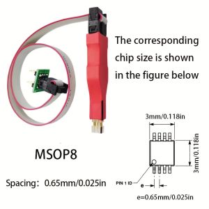 1 CHIẾC TSSOP8 MSOP8 Mini Chip Đốt Đọc Ghi Tải Cáp 0.65mm Ô Tô Nhạc Cụ Chương Trình Kết Nối Đường Dây