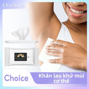 Khăn Lau Khử Mùi Cơ Thể OceAura - Khử Mùi Nách Từ Thực Vật Tự Nhiên Kiểm Soát Mồ Hôi Thể Dục Thể Thao Chăm Sóc Nách Sảng Khoái 10/30/50 Chiếc