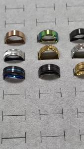 Stainless Steel Tungsten Ring for Men and Women 6 Colors Brushed Surface Wedding Band Couples Jewelry Accessories 8mm