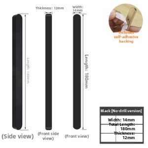FEIZHUXIANSEN | Self-Adhesive No-Drill Aluminum Door Handle