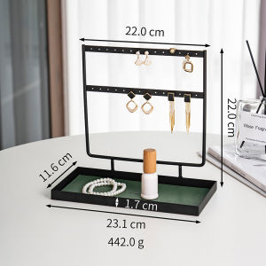 Square Jewelry Earring Storage Tray Desktop Organizer Home Use Accessory Display Plate Simple Style for Everyone