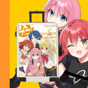 Lonely Rock Anime Luggage Student Pull Rod Suitcase Travel Bag Yude Hirato Kirishima Masaki Cool Handbag for Men And Women