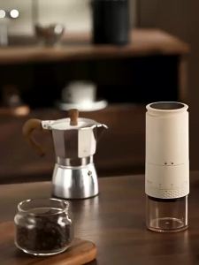 New Electric Coffee Grinder 1500mAh Conical Coffee Burr Grinder Externally Adjustable Bean Grinding Machine Kaffe Bohnen Grinder