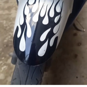 Honda Flames Front Fender Sticker for Motorcycle Waterproof Stickers Decals Hot Fire Vinyl Decal