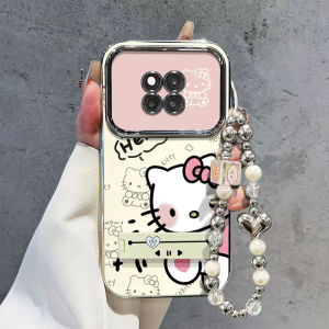 Mingsheng Is Suitable for Vivox200 Phone Case X30 Cartoon Heart Hello Kitty X90s New Arrival X27 Electroplating Large Window X70 Silicone Vivox100 Phone Case X80 All-Inclusive X50 Phone Case