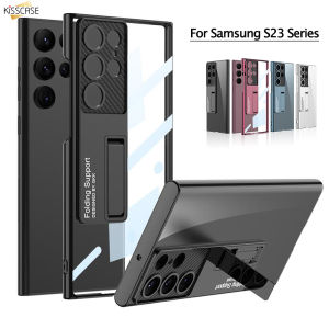 Kisscase Cho Samsung S24ultra Trường Hợp Sang Trọng Trong Suốt Mạ Điện Bên Khung Chủ cứng bảo vệ chống sốc PC Rõ Ràng Cover Quay Lại Cho Galaxy S24 Siêu S24 + S24Plus S24 5G