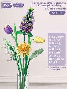 Loz | Bó Hoa DIY Ghép Gạch Lego Ngày Nhà Giáo