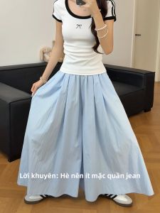 XIANYIJIAO | Summer Suitable Petite Plus Size High Waist Skirted Trouser Icy Silk
