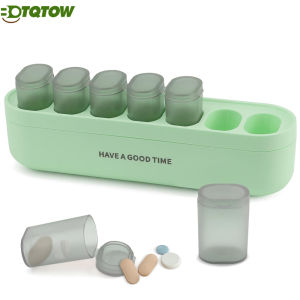 1PCS Weekly Pill Organizer 1 Time a Day7 Day Detachable Pill Box&Removable Compartments |Portable Travel Pill Case for Vitamins