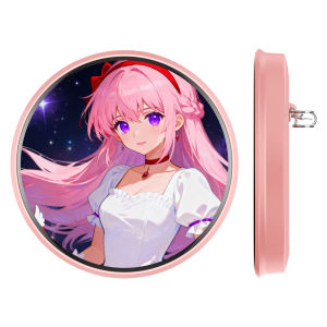 MRSVI Electronic Badge 1.85-inch Circular High-definition Dynamic Display Bluetooth Dual-mode Transmission Gift For Otaku Fan