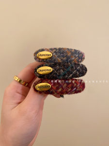 กิ๊บติดผมทรงปากเป็ดไหมทองระดับไฮเอนด์ ทรงเก๋ไก๋ ใหม่ 2024 กิ๊บติดผมด้านข้างสำหรับฤดูใบไม้ร่วง/ฤดูหนาว กิ๊บติดผมด้านหลังศีรษะสำหรับตกแต่งผมสั้น