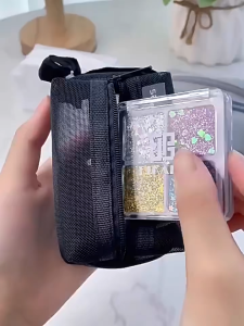 1 Pcs Large Capacity Key Bags Transparent Cosmetic Bag Square Mesh Storage Pouch Mini Zipper Coin Purse Mini Wash Bag Stationery Case