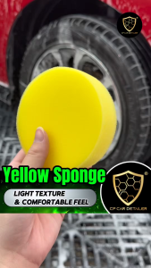 【CP CAR Detailer】TYRE WAX SPONGE High-Quality Fine-Pore Polyester Sponge 10cm x 3cm Car Wash Accessories Car Detailing Span
