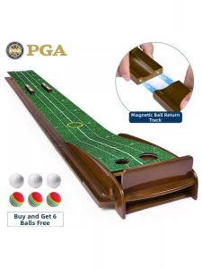 PGA | Magnetic Auto Return Golf Putting Trainer Practice Mat