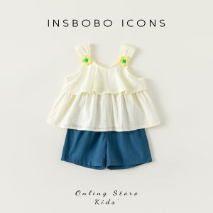 insbobo | Bộ 2 Món Áo Vest và Áo Thun Cho Bé Gái Mùa Hè