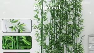 1/1.2/1.5m Plastic Artificial Bamboo Leaf Tree Branch Green Plants Indoor Decor Outdoor
