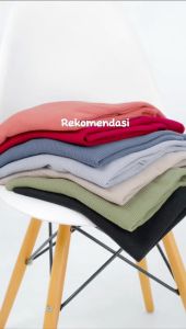 Atasan Baju Wanita Wafle Uniqlo: Kaos Polos Wafle Uniqlo Baju Casual Wanita Atasan Lengan Panjang Wanita