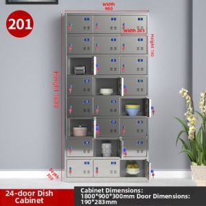 Durable Storage Cabinet For Utensils And Cups Stainless Steel