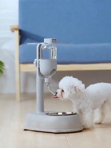 2 in1 Pet Feeder Stainless Steel Dog Water Dispenser Pet Water Dispenser Hanging Dog Dispenser Adjustable Height  狗狗饮水器
