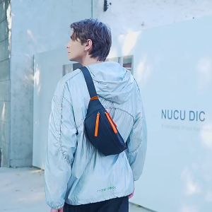 Trendy Men Canvas Oxford Crossbody Chest Sling Backpack Small Bag Beg Gym Fitness Korean Korea Style