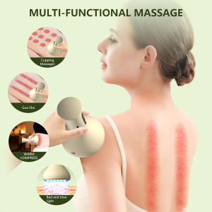 Negative Pressure Cupping Scraping Massager Relieves Muscle Soreness with Red Light Therapy Improves Blood Circulation
