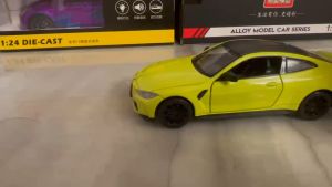 1:32 BMW M4 IM G82 Supercar Alloy Car Model With Pull Back Sound Light Children Gift Collection Diecast Toy Model