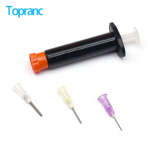 2Sets Black UV Resin Dispensing Syringe with 3 Sizes Blunt Needle Tips Fly Tying Tools DIY Fishing Lure Making Glue Applicator