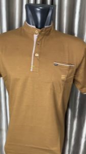 Kaos Fashion Pria Hugoclass Kerah shanghai Motif Polos Lengan Pendek Kasual Brand Dengan Tampilan Elegan Terbaru (Kancing dan Kantong Saku Hidup)