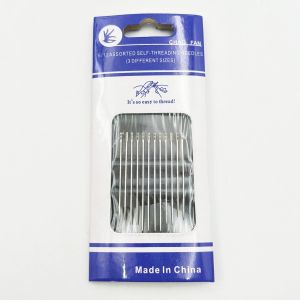 12Pcs Side Hole Blind Sewing Needles Stainless Steel Elderly Needles Hand Sewing Stitching Pin DIY Home Self Threading Needle