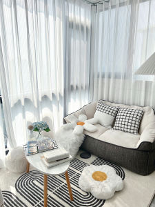 haidms | Light-transmitting Privacy Sheer Curtain Voile Striped Design