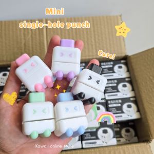Pembolong Kertas 1 Lubang Lucu Single Mini Hole Paper Punch Portable DIY Loose Leaf Binder Puncher Stationery