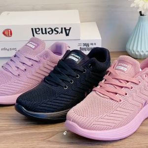 Sepatu Sneakers Wanita VENZI HITAM Sepatu Lari Sepatu Olahraga Wanita Jogging Impor Casual Running