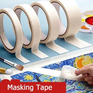 10/15/20/25mm Masking Tape Handwritten Protect Wall Painting White Paper Drawing Adhesive No Trace Masking Tape Stationery