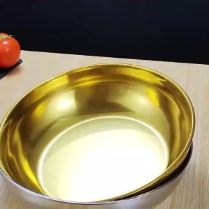 Large Stainless Steel Mixing Bowls Rust Resistant for Dough Kneading Pasta Making Vegetable Washing Soups Kitchen Utensil