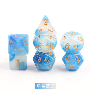 Starlight Running Team Crystal Dice Dnd Cthulhu Large Toy Coc Twenty Faces Digital Multicolor Dice Rapid Brand Summer Launch