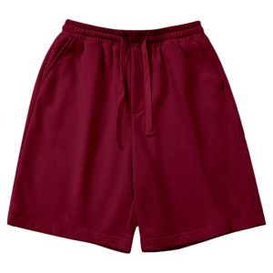 ZHUOCAN | Quần Short Đa Năng Mỏng Thoáng Mùa Hè Màu Đỏ Rượu