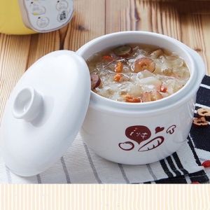[HCM] Thố sứ nồi nấu cháo chậm Bear 0.8L/1.6L thố sứ chưng yến Freeship Max _Shop Mẹ Gold 1989