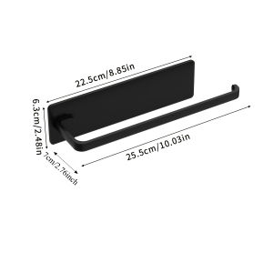 Punch Free Paper Towel Holder Under Cabinet Wall Mounted Kitchen Tissue Rack Space Saving Bathroom Towel Dispenser Holder