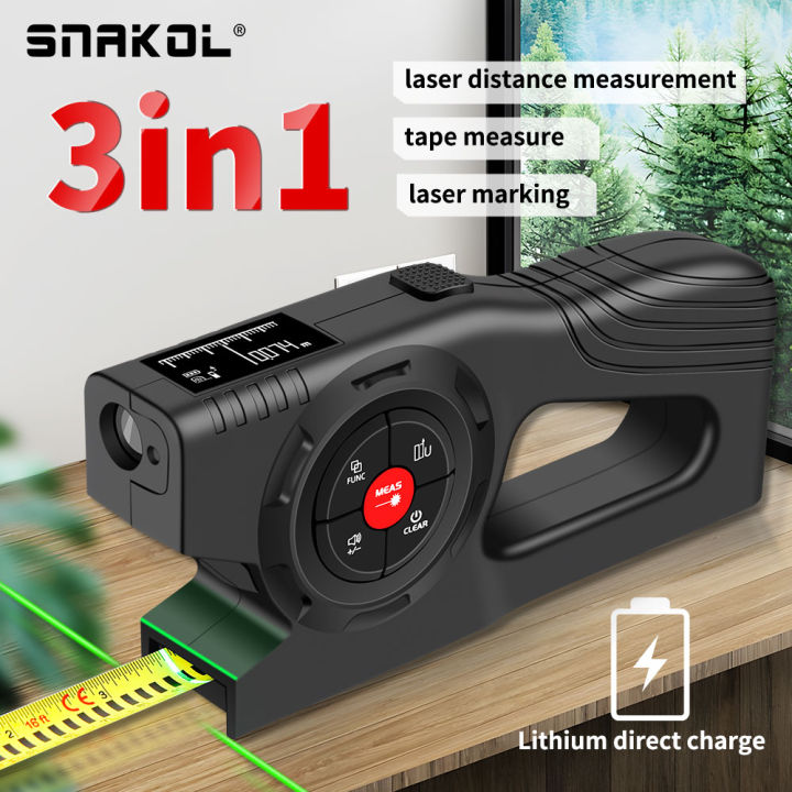 Laser Ranger Ruler SNAKOL digital laser rangefinder laser tape measure three in one ...