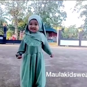 (EGSUS) Gamis Tutu Hijab Bayi Balita Lucu Pakaian Anak Perempuan (0 Bulan - 4 Tahun) Fashion Muslim Kuning
