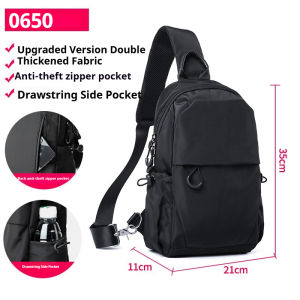MOYYI Medium Crossbody Bags For Men Waterproof Oxford Farbic Fanny Pack With 11" Ipad Capacity Multi Pockets Shoulder Bag For Outdoor Hiking Travelling