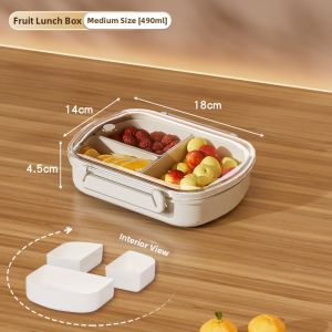 Kaman | Partitioned Fruit Student Portable Bento Box