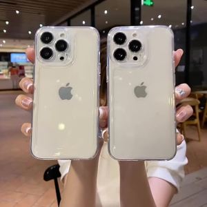White Transparent Phone Case for iPhone 17 Pro Max 15 14 13 12 11 Pro Max 8 7 6 PLUS Shockproof Silicone Cover